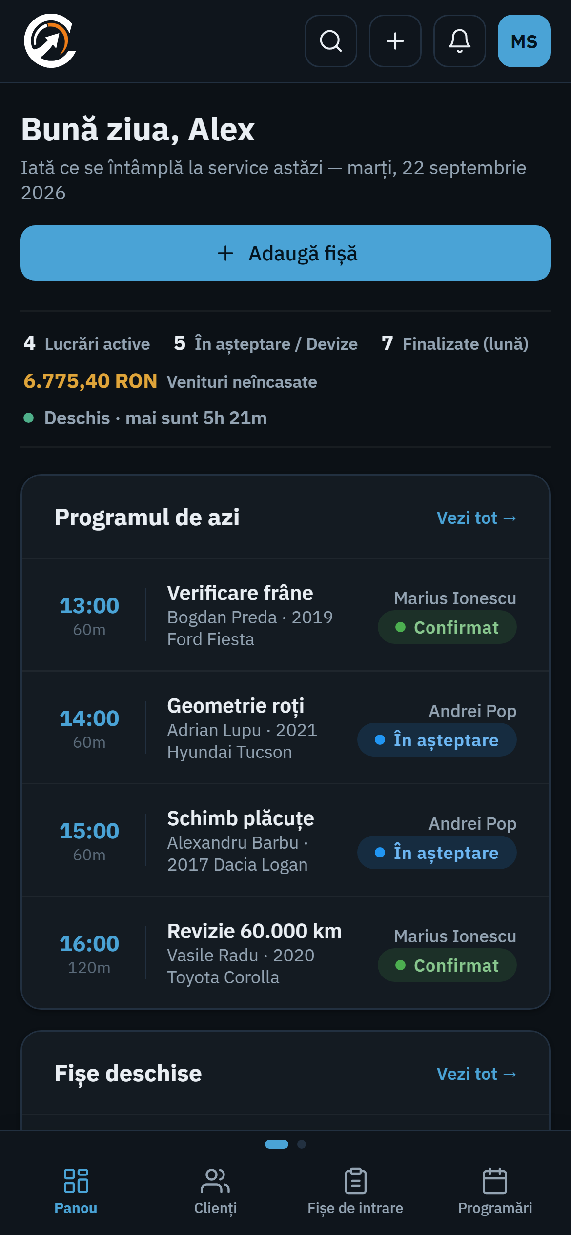 Your day at a glance